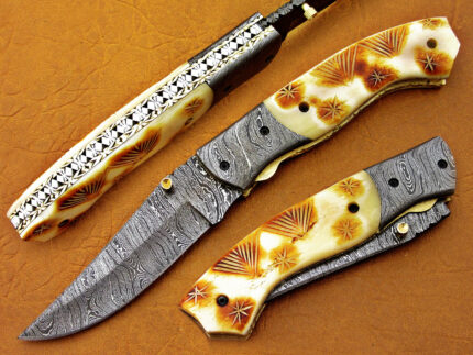Damascus Handwork Folding Knife