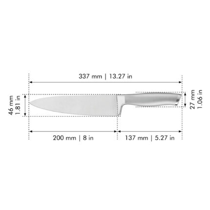 8-Inch Chef Knife Stainless Steel - Silver