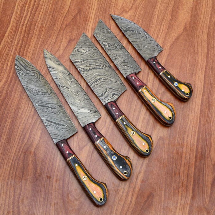 Damascus Handmade Kitchen Chef Knife Set