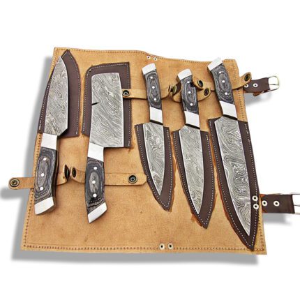 Damascus Steel knife Set - Bone Handle