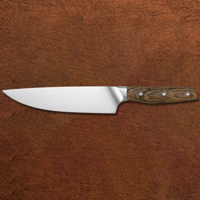 8-Inch Brown Handel Chef's Knife – Steel