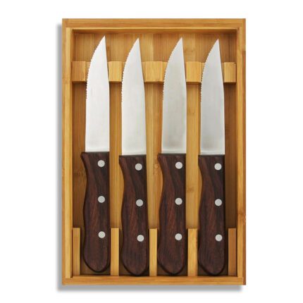 Steak Knives 4-Piece - Wooden Handle