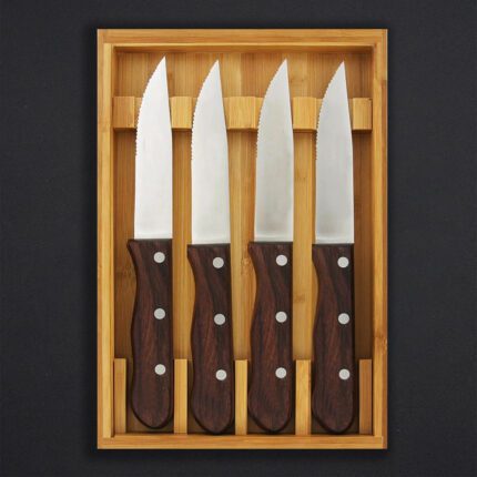 Steak Knives 4-Piece - Wooden Handle