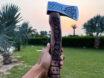 Handmade Real Damascus Viking Forged Axe