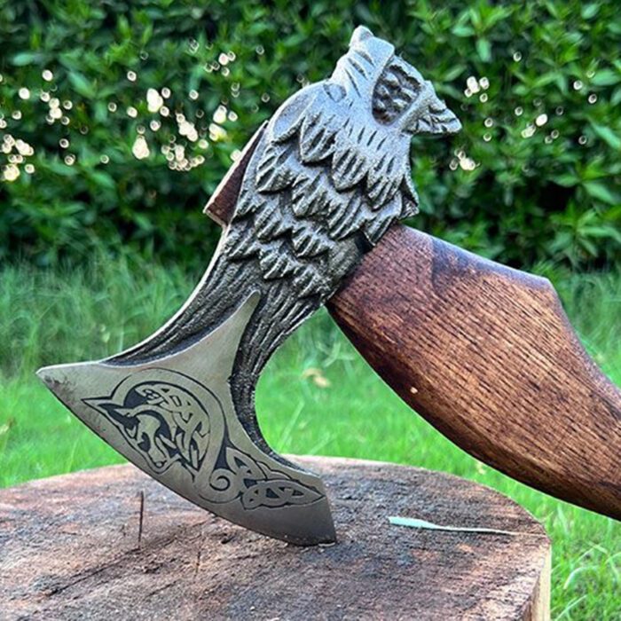 Handmade Viking Axe with Leather Sheath