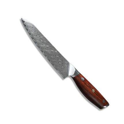 Layers Damascus Steel Utility Knife With Rosewood Handle