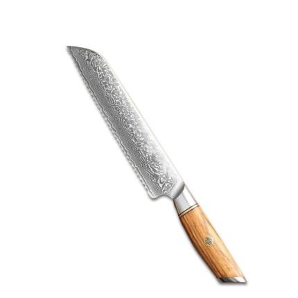 73 Layers Powder Steel Bread Knife with Olive Wood Handle