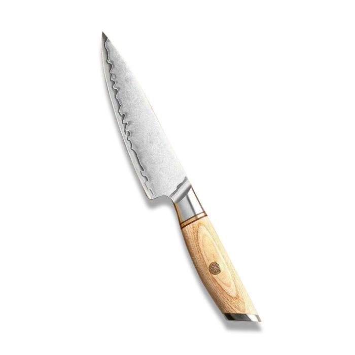 Damascus Steel 73 Layers Utility Knife With Pakka Wood Handle