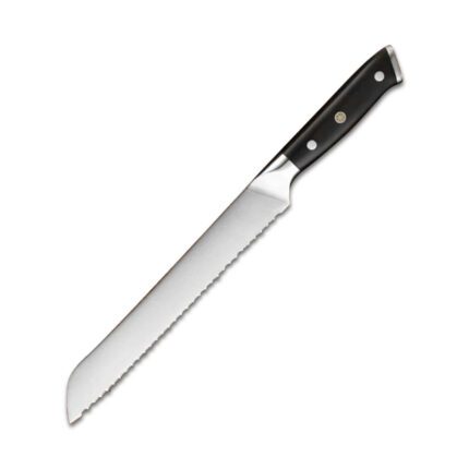 German Steel 8 Inches Bread Knife with Natural Ebony Wood Handle